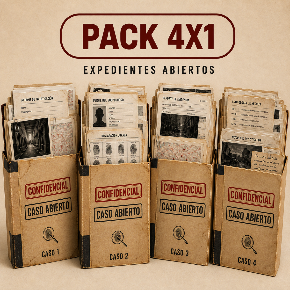 Casos Sin Resolver | Pack Expedientes Abiertos